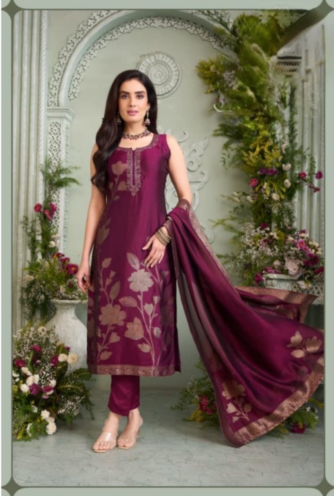Meera Silk Straight Suit
